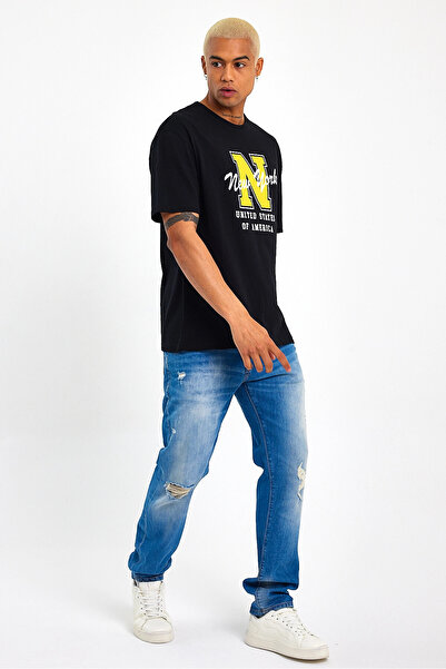 Superlife Men's Crew Neck Regular Fit N Printed T-Shirt Spr22ts113