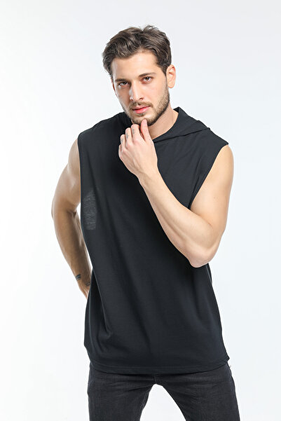 Superlife Süperlife Erkek Kapşonlu Standart &Regular Kalıp Fit Tişort SPR21Y04