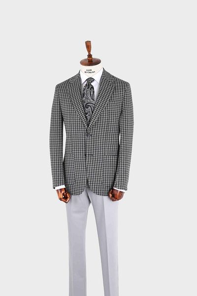 Kadir Büyükkaya Swallow Collar Men's Jacket-Kax5529S