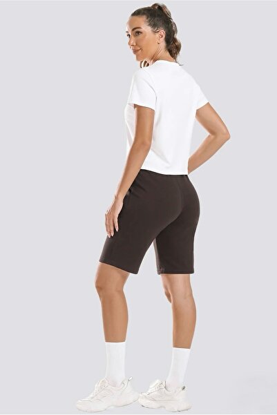 Superlife Γυναικείο άνετο σορτς με ελαστική μέση με στάμπα με τσέπες SPR24SRK208