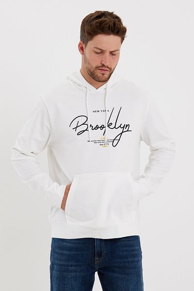 Superlife Ανδρικό φούτερ με κουκούλα Superlife Oversize Fit Brooklyn Print Spr23sw361