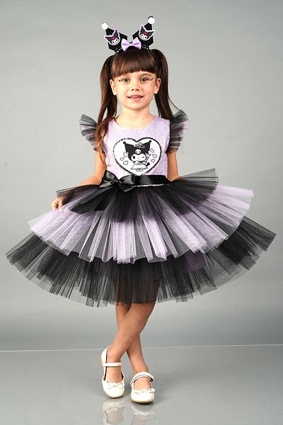Mixie Kuromi Crowned Birthday Party Evening Dress