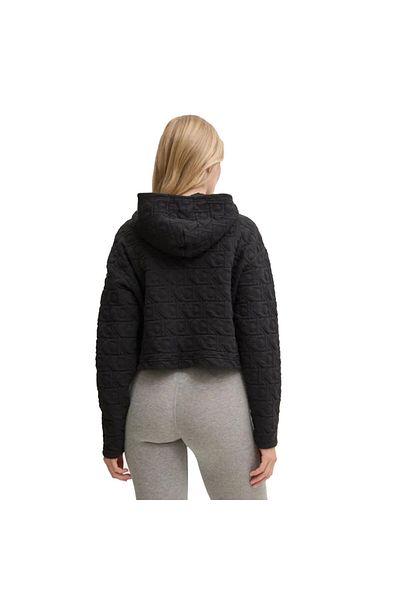 Calvin Klein Women's Regular Fit Hooded Brand Logo Printed Long Sleeve Black Sweatshirt 000Qs7267E-Ub1