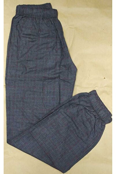 Erse POPLİN FLANEL DOKUMA PAÇA LASTİKLİ TEK ALT PANTOLON PİJAMA 0809