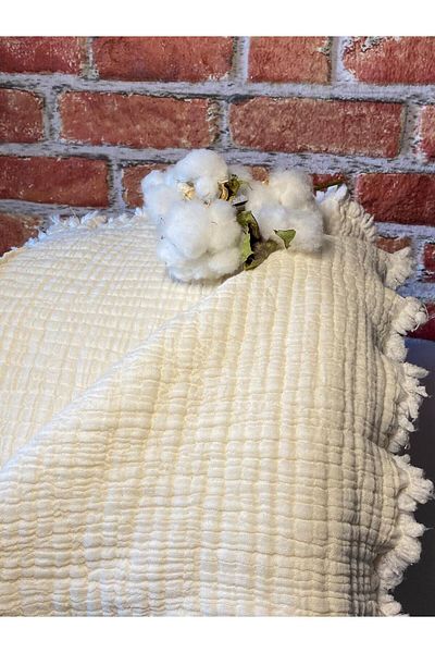 Tasarım Hb&Victory Muslin 6 Layer Ivory Quilt 240X230 cm