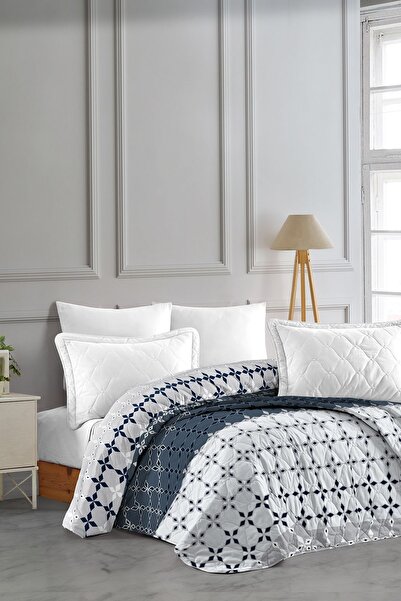 EVA Double Patterned Bed and Sofa Cover - 195x230 cm, Quilted, Multi-Purpose