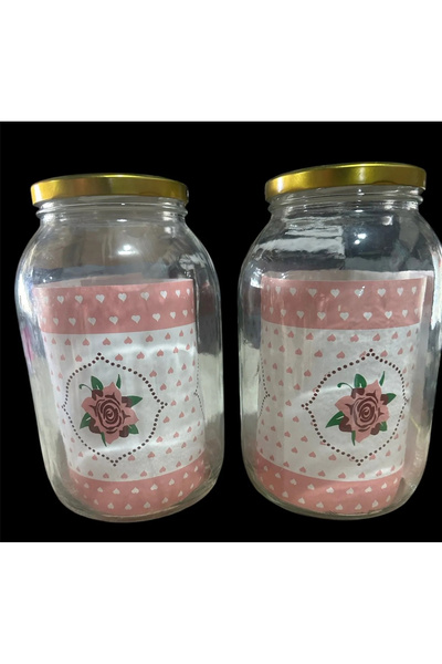 Genel Markalar 3 Litre metal kapaklı Cam Turşu Ve Bakliyat Saklama Kavanozu 3...