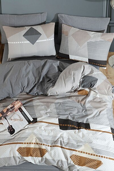 Lorien Cube, Patterned Single, Elastic Sheet, Double Sided Duvet Cover Set