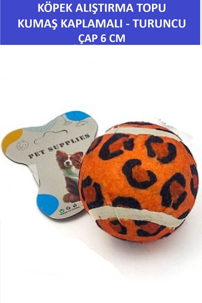 ZETCONCEPT Fabric Coated Dog Training Ball (6 cm Diameter) Durable - in Tennis Ball Hard