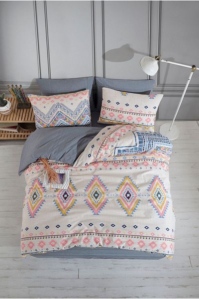 Lorien Sahara, Patterned Single, Elastic Sheet, Double Sided Duvet Cover Set