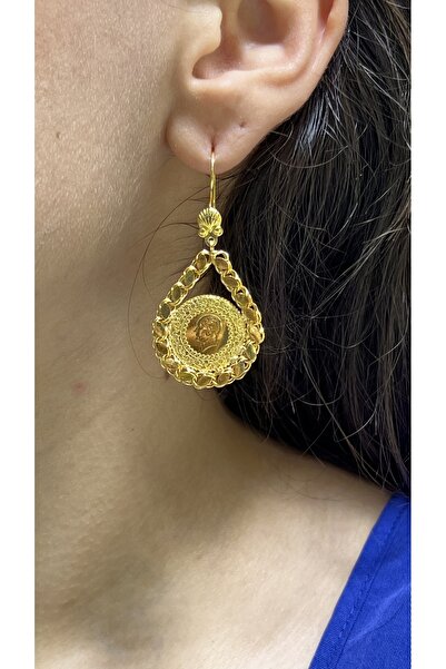 kuyumcu nurettin (7.57) gr (GRAM) Çeyrekli Küpe 22 Ayar