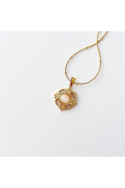 Boise Atelier Queen Caramel Steel Necklace | Çelik Kolye