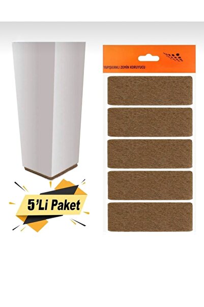 abnturk 1 Kartelada 5li 40mmX90mm Masa Mobilya Sandalye Ayağına Koruyucu Keçe