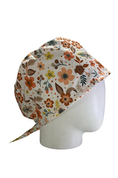 favori bonem Tesettür Boy Renkli Çiçekli Doktor Bonesi Hemşire Bonesi Aşçı Bo...