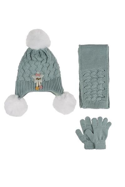 Kitti 1-4 Years Girl Beret Scarf Gloves Set