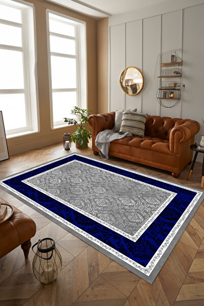 Viyana Home Dijital Kaymaz Taban Yıkanabilir Çerçeveli Klasik Yolluk Mutfak S...