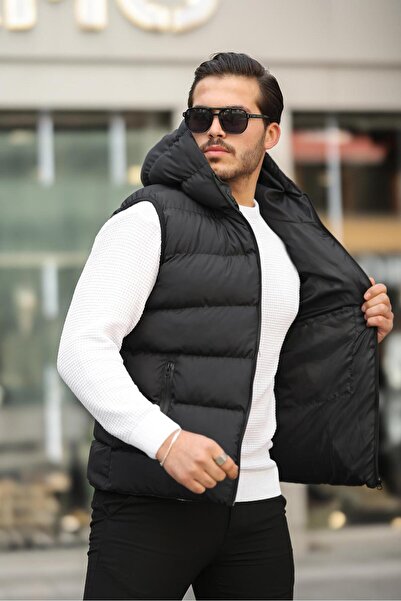 Last fashion Новий сезон Водонепроникний надувний жилет з капюшоном Чорний