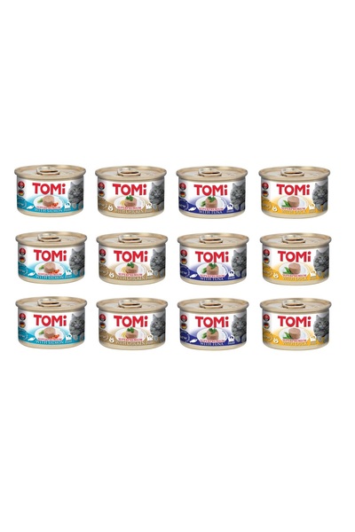 Tomi 4 Çeşit Karma Kedi Konservesi 85 Gr. X 12 Adet
