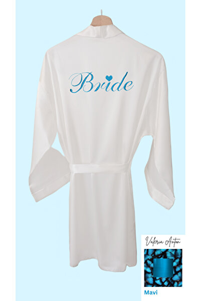 Valeria Anton Bride Sabahlık Kalpli Nakışlı Gelin Sabahlığı