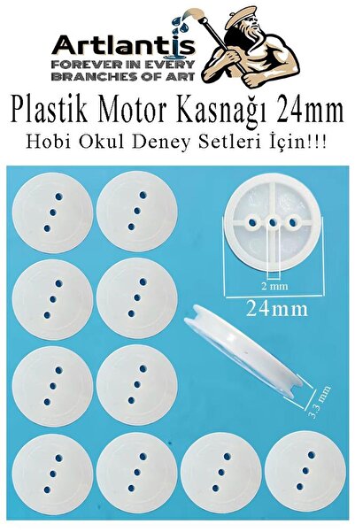 Artlantis Plastik Kasnak 24 mm 10 lu 1 Paket Tekerlek Yuvarlak Kasnak Oyuncak...