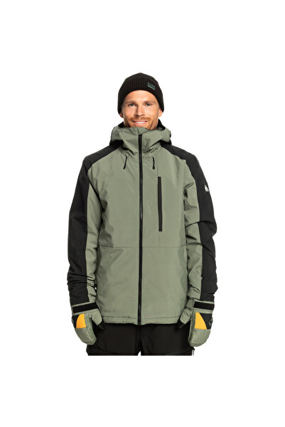 Quiksilver Mission Block Jk Erkek Yeşil Snowboard Ceketi ERKEK SNOWBOARD CEKETİ