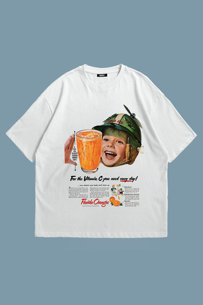 Grove Fashion Vitamin C Printed Unisex Oversize T-Shirt