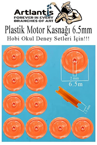 Artlantis Plastik Kasnak 6.5 mm 10 lu 1 Paket Tekerlek Yuvarlak Kasnak Oyunca...