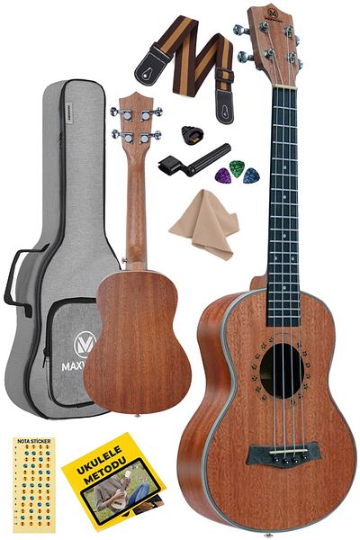 Maxword Mu-26 Pro High Quality Mahogany Tenor Ukulele Set