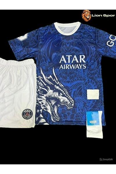 Lion Spor Paris Mbappe cu cadou pentru copii Tricou Astroturf Loc de teren Navy Mbappe TRICO PERSONALIZAT DE DRAGON 9