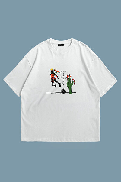 Grove Fashion Cactus Printed Unisex Oversize T-Shirt