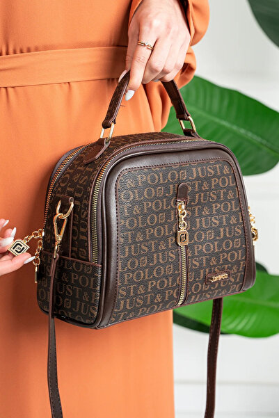 Just Polo Women's Hand and Shoulder Bag with Adjustable Strap Combin