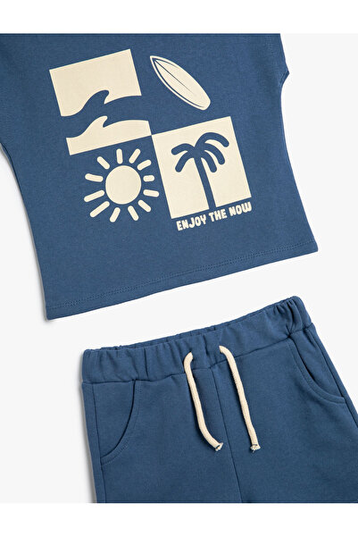 Koton 2er-Set Shorts T-Shirt aus bedruckter Baumwolle