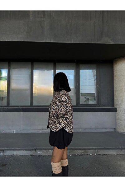 CELITA Дамско сако с копчета и леопардов принт