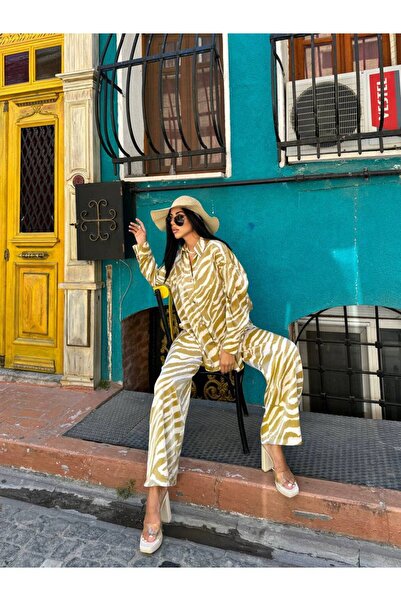 NEW STATION Set cămașă și pantaloni cu imprimeu New Station