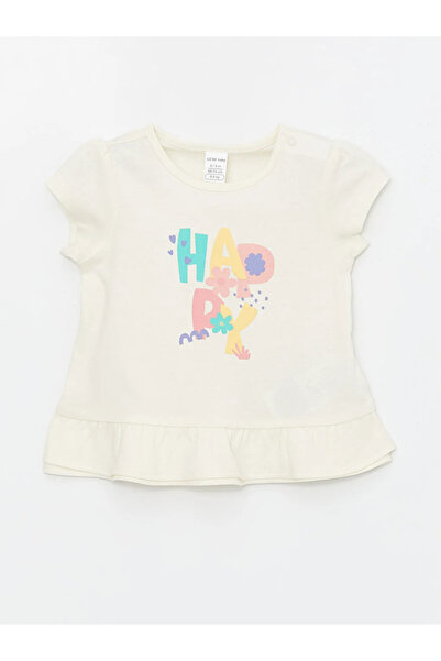 LC Waikiki Lcw Crew Neck Printed Baby Girl Blouse and Leggings Set of 2