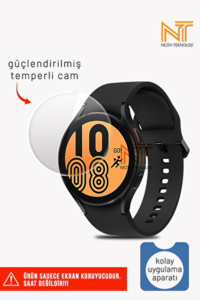 Nezih Case Samsung Galaxy Watch 4 44mm Uyumlu Güçlendirilmiş Temperli Cam Ekr...