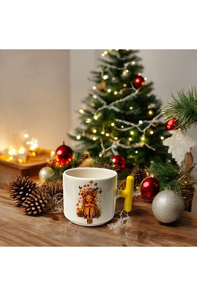 Binbirdemet Mida Fairy Girl Yellow Handled Mug