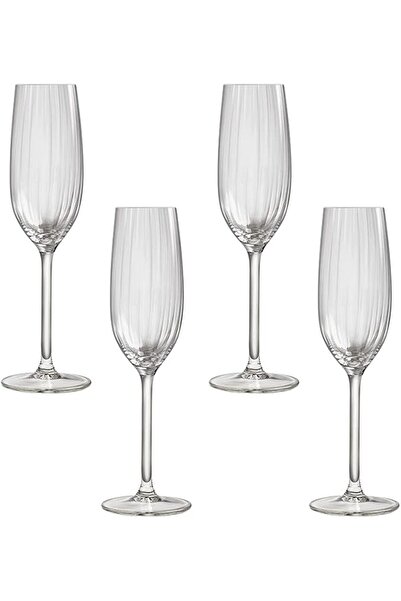 Royal Leerdam 4PCS PLISSE CHAMPAGNE GLASS SET 210 ML
