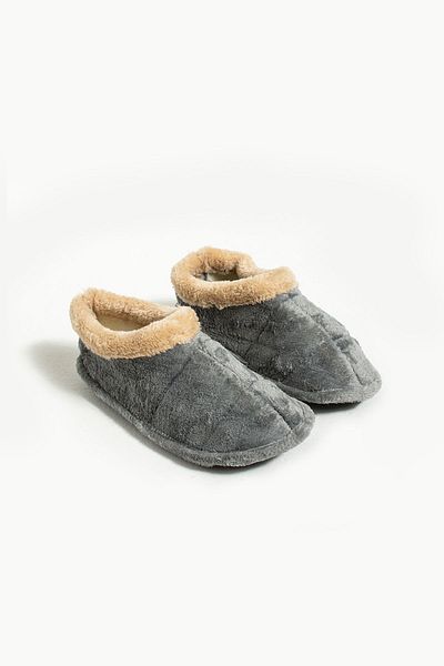 UCC Unisex Γκρι Παντόφλες Home Boots Home Παπούτσια Χοντρή ελαφριά άνετη σόλα