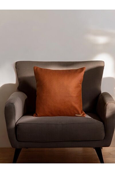 Doryan Home Flat Serisi Suni Nubuk Deri Kare Dekoratif Kırlent Kılıfı 40x40 - 45x45 - 50x50 cm (4 Renk)