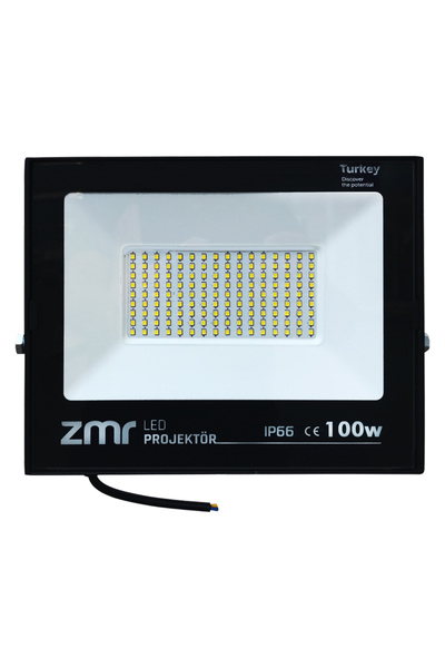ZMR 100 WATT BEYAZ 6500K IP66 150* IŞIK AÇISI 220 VOLT SİYAH SLİM KASA LED PR...