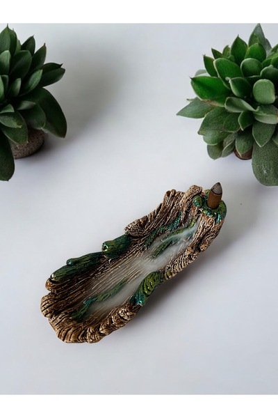 Lara Karma Yosunlu Ağaç Kavuğu Model Tütsülük (geri akış ve çubuk tütsü için uygundur.)