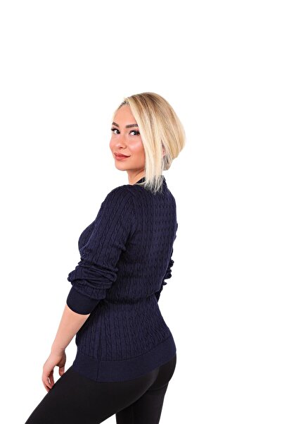 YMA TRİKO A.T.Y XX-008 SAÇ ÖRGÜ  DÜĞMELİ HIRKA