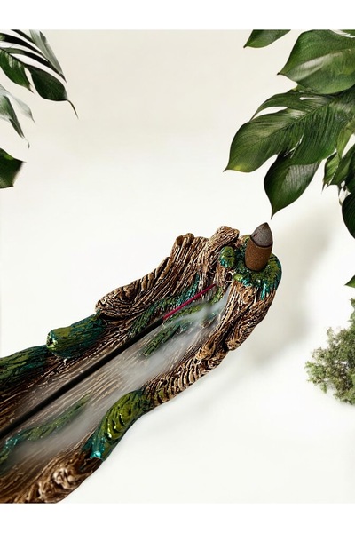 Lara Karma Yosunlu Ağaç Kavuğu Model Tütsülük (geri akış ve çubuk tütsü için uygundur.)