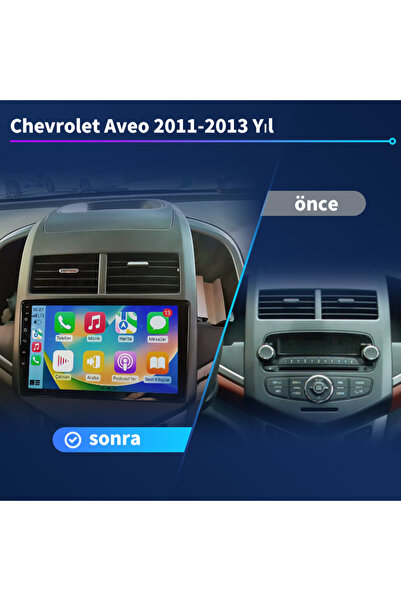 Dobest Chevrolet Aveo(2011-2013) Kablosuz Carplay/Navigasyon/gps/Geri vites a...