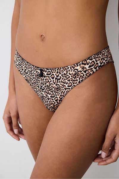 Penti Chiloți brazilieni multicolori cu tăietură în V leopard