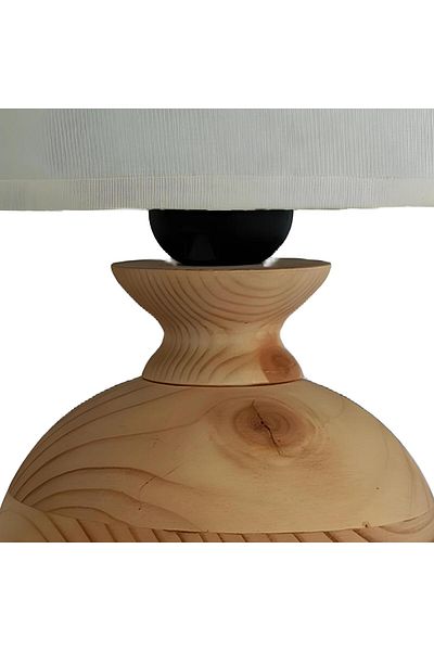 Bahar Aydınlatma Tina Cream Colored Wooden Lampshade
