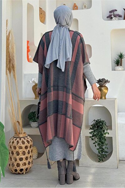 TRENDTESETTÜR Women's Gray Smoked Patterned Knitwear Panco - t 31021