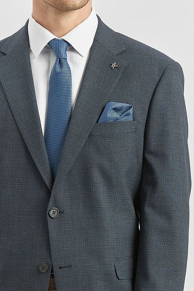 İmza Dark Navy Blue Self Mono Collar 2 Button 4 Drop Comfort Fit Classic Suit 1001240182
