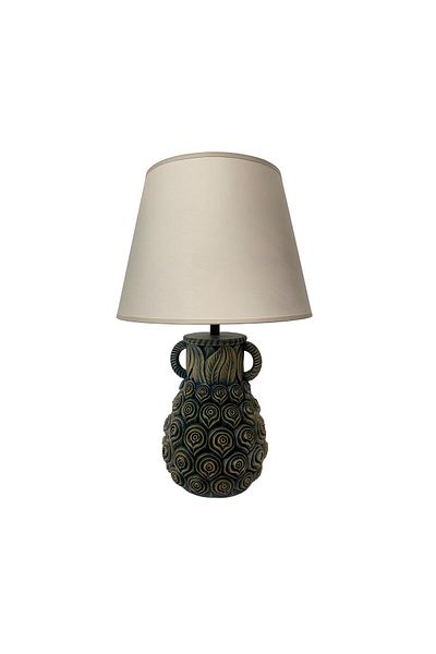 Bahar Aydınlatma Anthracite Gold Polyester Rose Lampshade